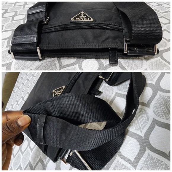 Authentic Prada Vintage Vela Nero Nylon Shoulder Bag Black - Picture 9 of 10